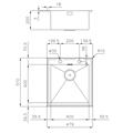 LAVELLO INC. SF INOX 479X510 RETT. QUADRA FOSTER