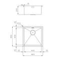 LAVELLO INC. SF/FT INOX 464X464 QUADR. QUADRA FOSTER