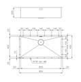 LAVELLO SOTTOTOP INOX 850X450 1V QUADRA FOSTER