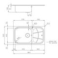 LAVELLO INC. INOX 860X500 1V+GOCC.DX BIG BOWL FOSTER