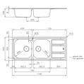 LAVELLO INC. INOX 1160X500 2V+GOCC.DX FM FOSTER
