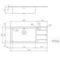 LAVELLO INC. INOX 1160X500 P.21 1V+GOCC.SX EVO FOSTER