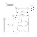 P. COTT. 3 ZONE INDUZIONE FT V.NERO 440X500 S1000 FOSTER