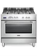 PRO96MXED CUCINE F.S. 90x60 GAS/ELET. INOX A PROFESS. DE LONGHI
