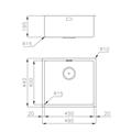 LAVELLO SOTTOTOP INOX 490X440 RETT. KE R15 FOSTER