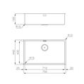 LAVELLO SOTTOTOP INOX 750X440 1V KE R15 FOSTER