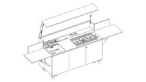 CUCINA DA ESTERNO INOX 185X78X115h FOSTER