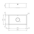 LAVELLO INC. SF/FT INOX 864X464 1V QUADRA  FOSTER