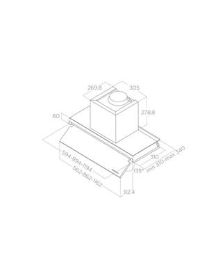 BOXIN NO DRIP IX/A/60 CAPPA INOX ASPIRANTE INCASSO ELICA