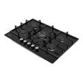 P.COTT. INC. CM.75 5 GAS DOPPIA CORONA VETRO NERO MIDEA