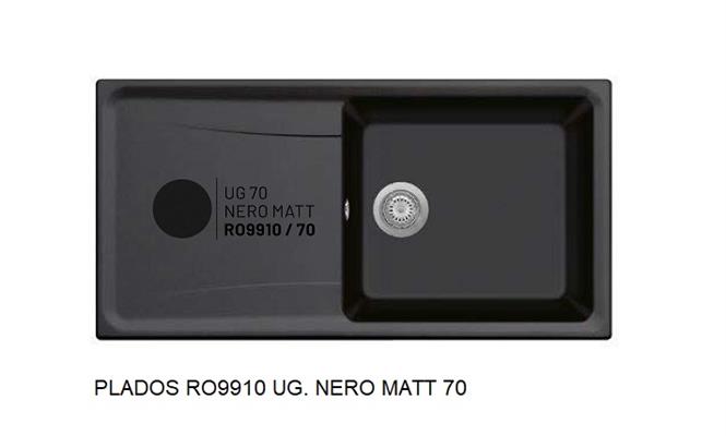 ROXANA LAV. 99X50 1V+SCIVOLO INC. UG. BLACK MATT PLADOS