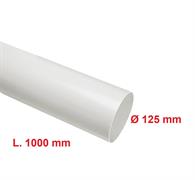 TUBAZIONE CIRCOLARE TUBO ROTONDO DA 125mm RIGIDO L.1000mm ELICA