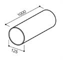 TUBAZIONE CIRCOLARE TUBO ROTONDO DA 125mm RIGIDO L.1000mm ELICA